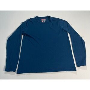 Karbon T-Shirt Mens M Blue 100% Merino Wool Long Sleeve Base Layer Hiking Soft